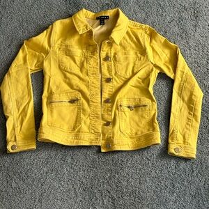Tribal yellow jean jacket